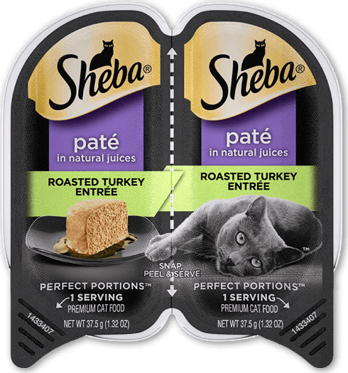 Sheba Premium Paté Roasted Turkey Entrée